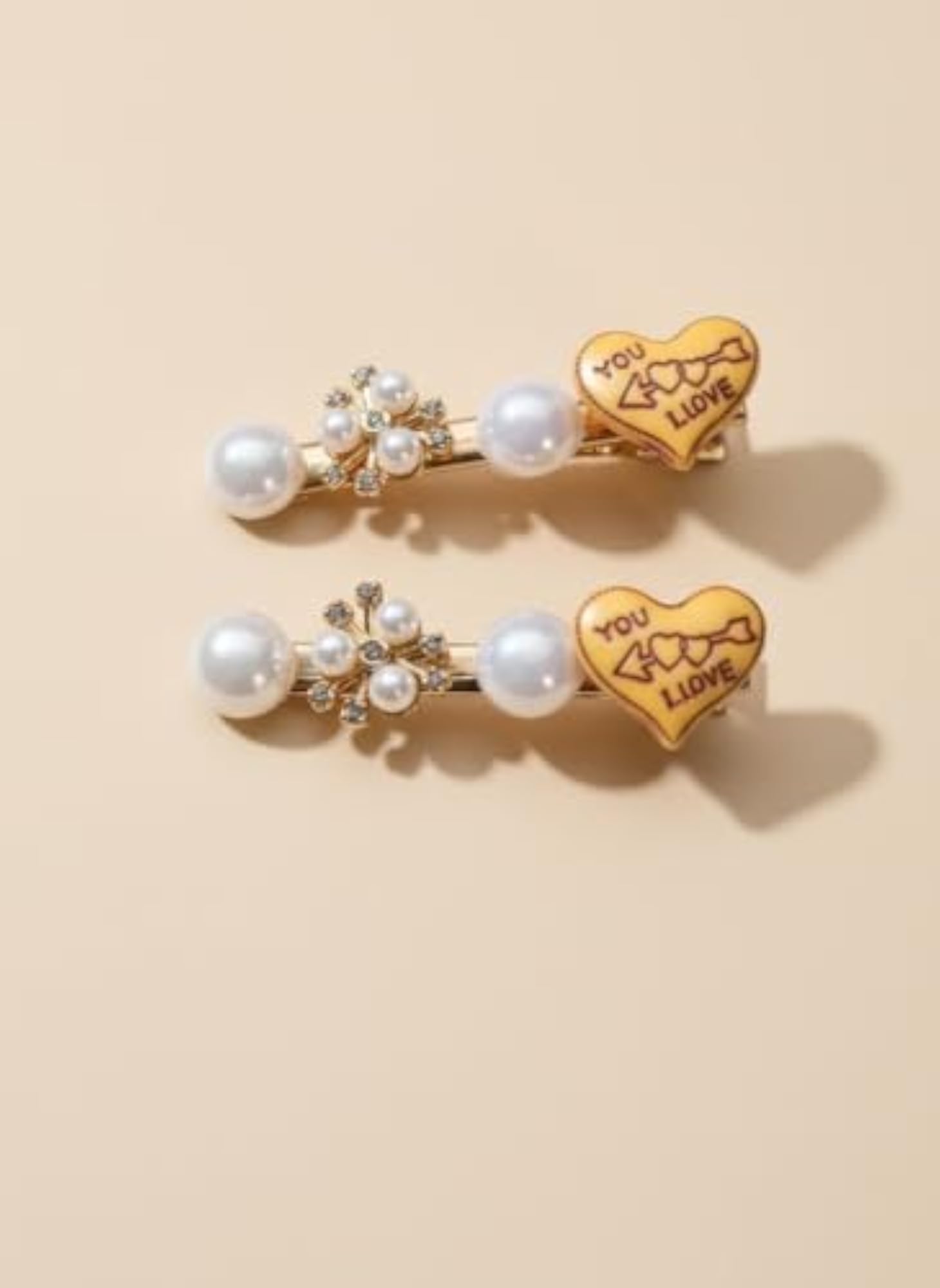 Decorative Hair Pins with Pearls and Rhinestones
