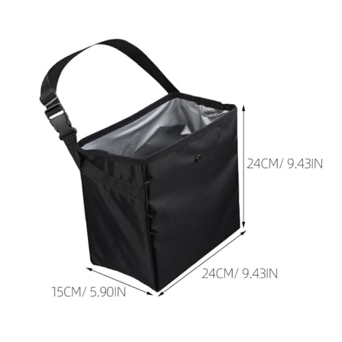 Botes de basura para coche multifuncionales e impermeables de nylon bolsa de 8.5l 2