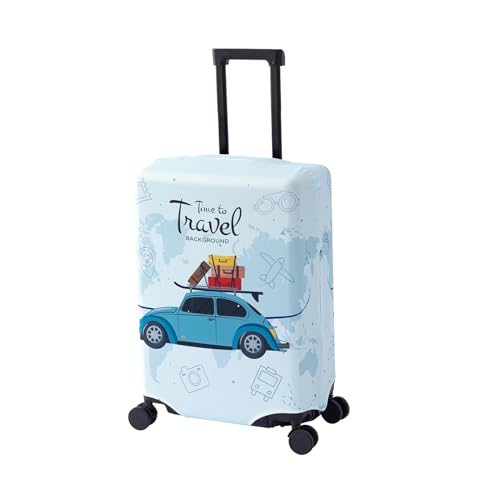 Image of HOKIPO Suitcase Covers for Trolley Suitcase, 220gsm Durable and Washable, Medium (21-22inch) - Road Trip (AR-6344-D13)