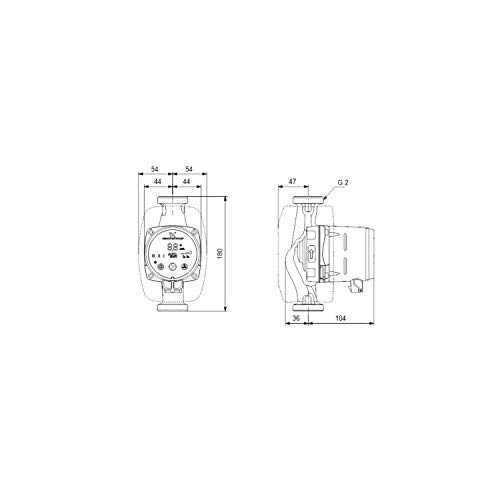 Grundfos Hocheffizienz-Umwälzpumpe Alpha2 32-40 180 mm