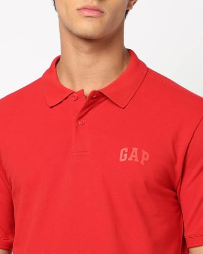 Image of Gap Men Solid Slim Fit Polo Neck Short Sleeves T-Shirt