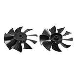 sourcing map 1100W / 1500W 135mm Diámetro 9 Compresor De Aire De Paleta Ventilador De Repuesto Negro 2 Pcs