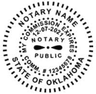 Miniatura 3 de Paquete de sellos de notario rosa y sello autoentintado  Oklahoma