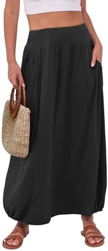 ANRABESS Women's Summer Boho Flowy Maxi Skirts