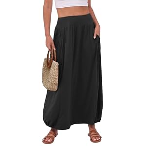ANRABESS Women’s Maxi Skirt Summer Trendy High Waisted Boho Flowy Long Skirts 2026 Spring Fashion Beach Vacation Clothes