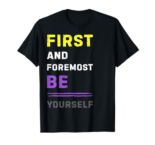 Nonbinary Pride Farben Enby LGBTQ Ausdruck Non Binary T-Shirt