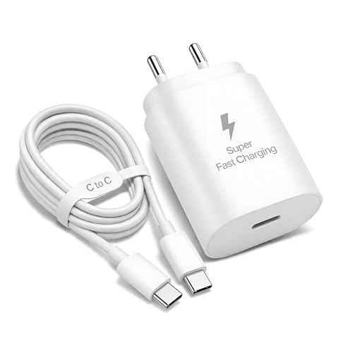 Image of 25W USB C Fast Charger Adapter with Type C to C Cable for Samsung Galaxy S24 /S23, A36 /A35 /A26 /A17 /A16 /A15 /A07 /A06, M56 /M55 /M36 /M35 /M17 /M17e /M16 /M15 /M07 /M06 /M05, F56 /F55 /F36 /F17 /F16 /F15 /F07 /F06 /F05