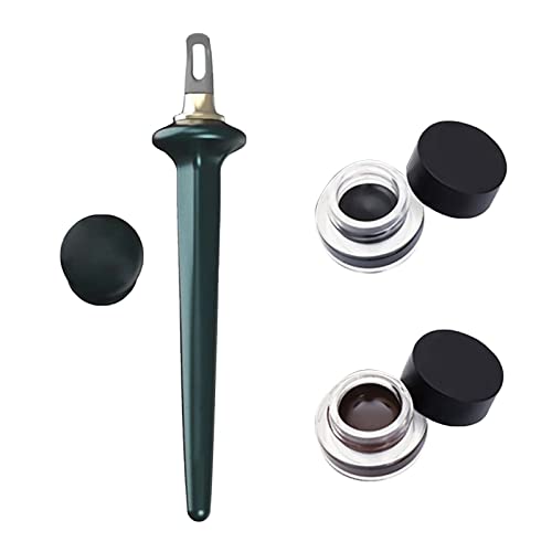 Luxe Long-Wear Eyeliner,Guide Eyeliner Make Up Tool,Guide Wand & Guide Line Silicone Eyeliner To Draw Eye Contours Eye,Flexible Precision Tip Gentle Easy Control (Black + Brown) (Eyeliner + 2 Colors)