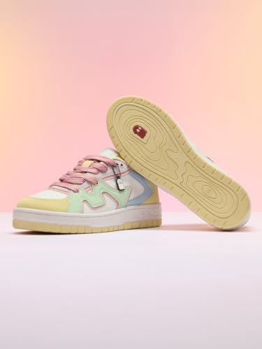 Image of The Souled Store Urban Blaze: Women and Girls Colorblocked Lace Up Low Top Stylish Sneakers with Flexibility & Comfort