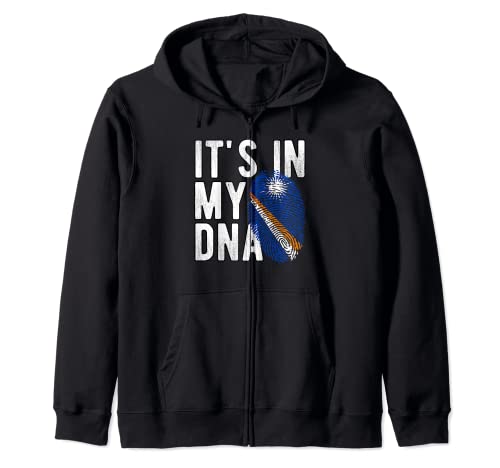 Funny it's in my DNA Marshall-Islands flag Fingerprint Sudadera con Capucha