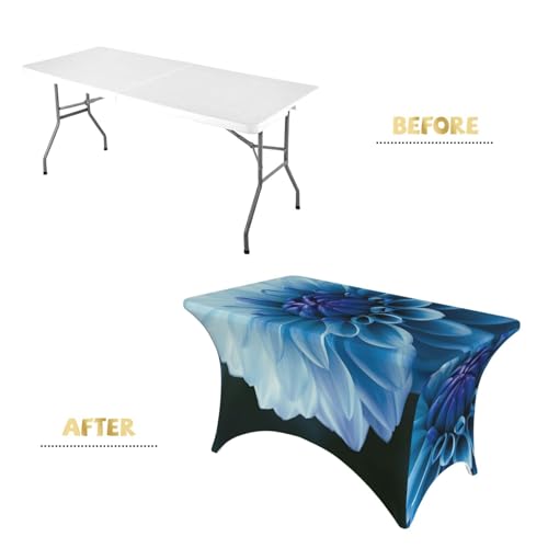 Nappe extensible imperméable dahlia bleu 1,2 m résistante et facile à nettoyer