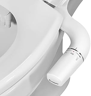 Bidet Attachment for Toilet Left Side,SAMODRA Classic 7.0 Ultra-Slim Bidet with Non-Electric Dual Nozzle,Adjustable Water Pressure,Cold Water,Easy to Install and Use