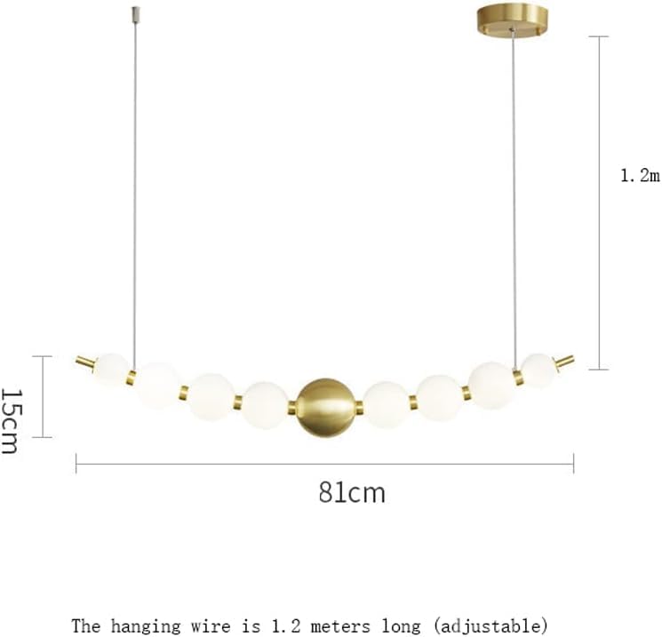 Plafonnier design de bar en cuivre : solution d'éclairage suspendu LED pour comptoir et table - 3