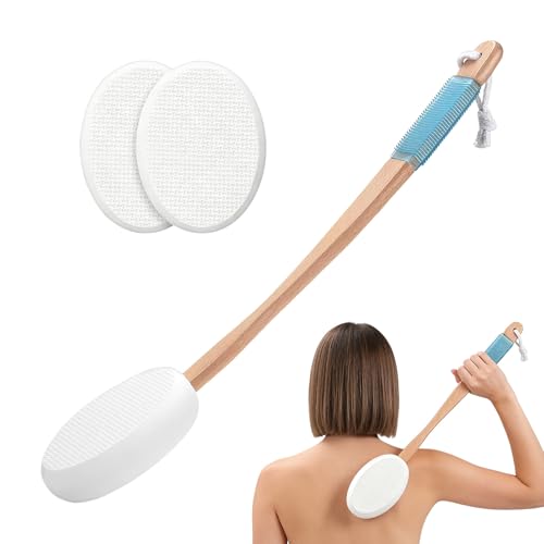 Lotion Applicator Brush - Back Sponge, Cream Scrubber Body Care Tool Extended Reach Handle | Ideal for Sunscreen Tanner Shower B