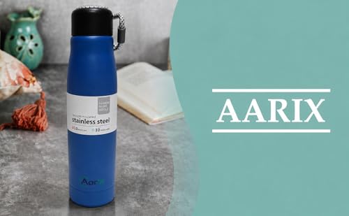 Image of Double-Wall Vacuum Flask Stainless Steel Water Bottle - 550ml | Drinks 10 Hours Hot | 30 Hours Cold | BPA-Free | Leak-Proof | Gym | Office | Travel | Cycling | Camping | Sports (Blue)