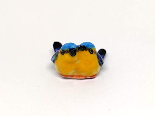 Ssjshop Bird Micro Tiny Dollhouse Figurines Hand Painted Ceramic Animals Collectible Gift Home Garden Décor (Budgerigar Bird) #TOP1