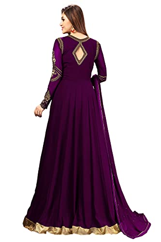 Nivah Fashion Women's Georgette Embroidery Anarkali Suit Set Stitched2