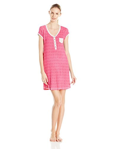 kensie Women's Short Sleeve Sleep Shirt 