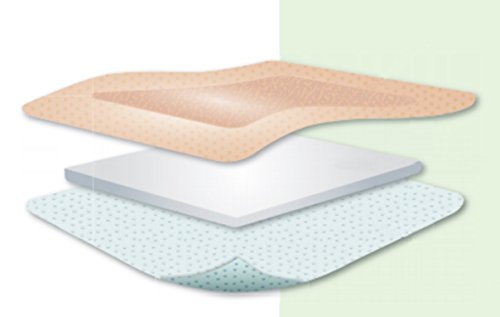 Kliniderm Foam Silicone Lite Border Dressing 5cm x 4cm Pack of 10 | Sterile Silicone Foam Wound Dressings | Gentle Adhesive Border Dressing
