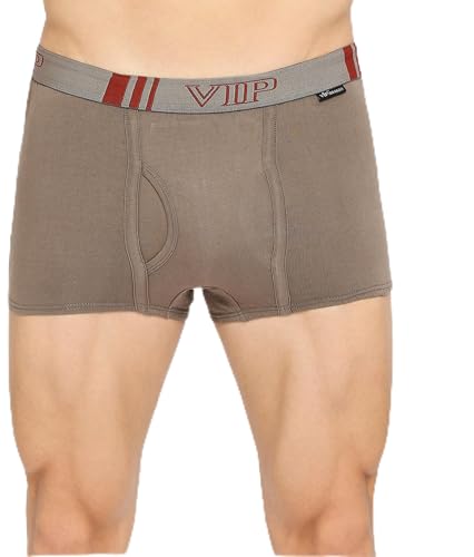VIP Brando Plain Trunks 100% Super Combed Cotton Assorted Underwear for Men's-95Cm (Pack of 3)