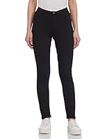 GO COLORS Women Black Mid Rise Solid Cotton Super Stretch Premium Jegging - 2XL