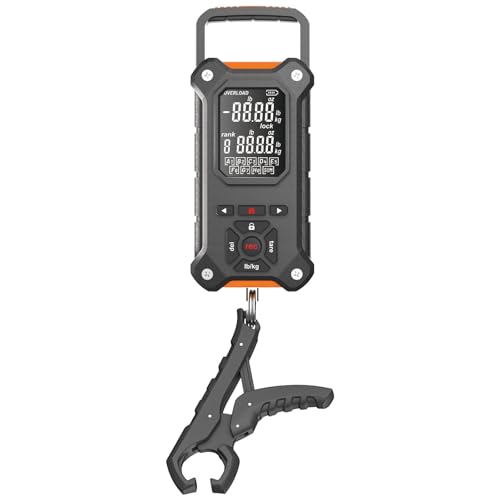 SNAIL TRAIL Fish Scale with Lip Gripper, 50 lbs Tournament Bass Scale with 8 Storage Bins, Digital...