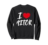 aitor survival messer 8.5 oz, Klassisch geschnitten I Love Aitor Husband Son Freund Papa Enkel Herz Sweatshirt