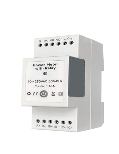 Compteur d'énergie 80A bidirectionnel AC90-250V avec contact sec 16A