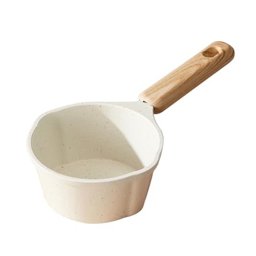 AMISENK Sartenes calentadoras de mantequilla, ollas de leche con boquillas de doble vertido, sartenes antiadherentes, utensilios de cocina pequeños, cacerolas de cocina, calentador de mantequilla con