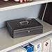 SentrySafe Black Money Saving Box with Cash Tray and Key Lock, Portable Safe Box with Carrying Handle, 0.21 Cubic Feet, 3.75 x 12 x 9.3 Inches, CB-12