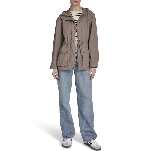 Image of Levi's Women's Cinch-Waist Hooded Rain Anorak