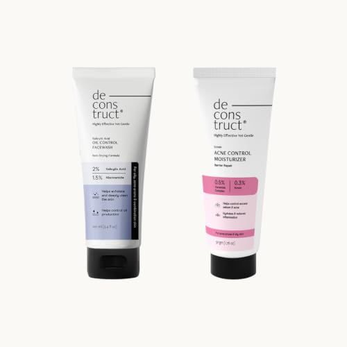 Image of Deconstruct Clear & Calm Combo: Oil Control Face Wash & Acne Moisturizer