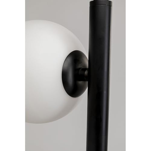 Lámpara de Pie elegante de mármol y negro Scala Balls Milky 3