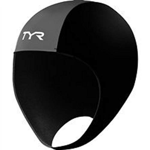 TYR 1THEL6AS Neoprene Swim Cap, Black, Small