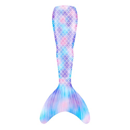 Jurebecia rabo de sereia de traje de banho feminino com três conjuntos de biquíni de pescoço roxo pe