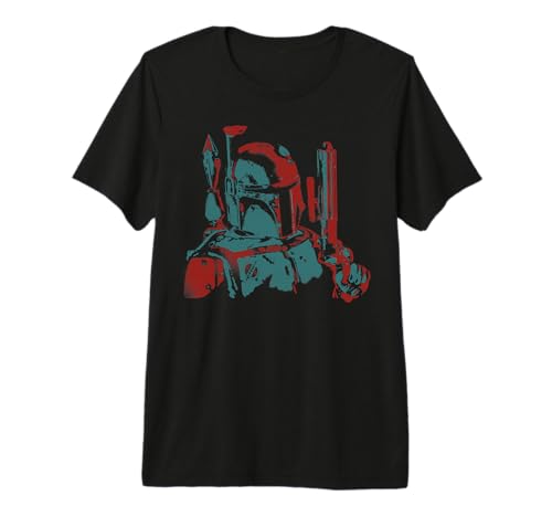 T-shirt Star Wars Boba Fett haut de gamme style pochoir