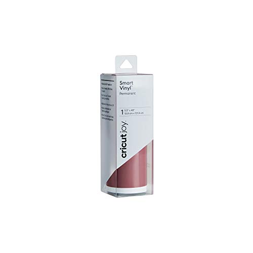 Cricut Smart Permanent Vinyl (5.5in x 48in, Dark Red) for Joy machine - matless cutting for shapes up to 4ft, & repeated cuts up to 20ft
