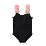 HYMD Badeanzug für Kinder Einteilige Badebekleidung Baby Mädchen 3D Blumenriemen Badeanzug Backless Badeanzug Badebekleidung Schwimmenanzug Kinder Strandkleidung