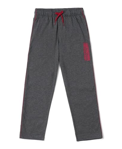 Image of Jockey AB13 Boys Super Combed Cotton Rich Graphic Printed Trackpants with Contrast Side Piping