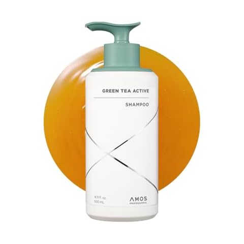 AMOS PROFESSIONAL Green Tea Active Shampoo l Anti-Aging for Fine, Thinning Hair | Protects Scalp & Volumizing Hair | Clinically Proven, 16.9 fl.oz Cover