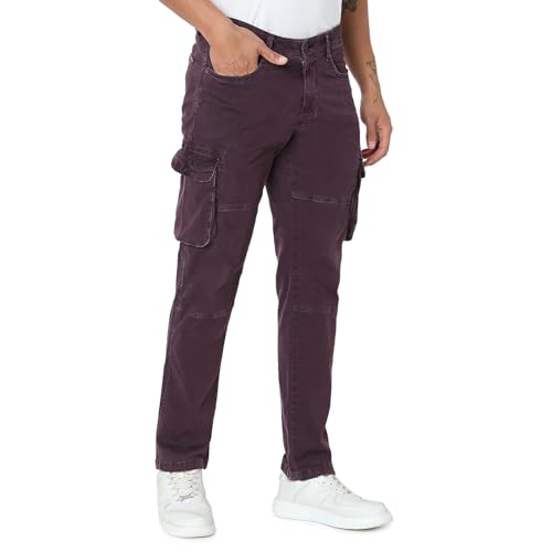 Image of Spykar Men's Regular Cargo Pants