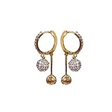 Pendientes cruzados 2021 con circonita y temperamento a la moda, pendientes sin agujero para mujer, talla única, Metal, Sin piedra preciosa