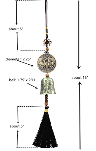 Traditional Lucky Feng Shui Wind Chime Bell Hanging Ornament Decoration For Protection Success Peace And Wealth (Pi Yao) #TOP1