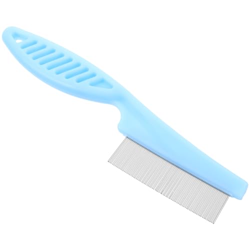 Mikikit Pet Grooming Comb Hair Removal Tool High-density Tooth Comb With Ergonomic Handle Gentle Deshedding Tool Pet Grooming Brush