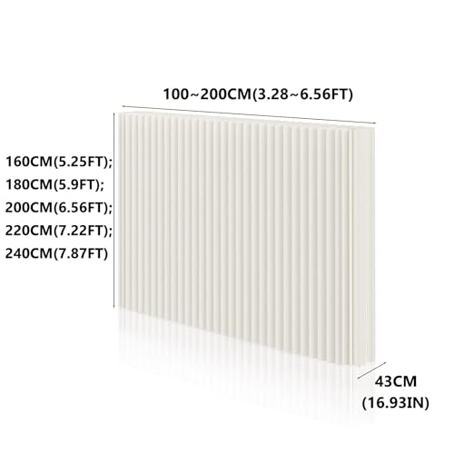 Cloison de séparation rétractable double face amovible de 2m pour studio et bureau