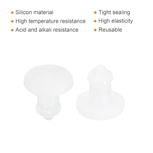 Image of MECCANIXITY Silicone Snap in Locking Hole Plugs Rubber Panel Seal Cover Flush Type Panel Round for Kitchen Rubber Bulkheads Waterproof Sealing Plugs 2.5mm /0.1 Inch Dia Transparent,Pack of 30