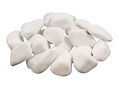 Dekosteine 1kg Gas- Bio- Gel- Ethanol-Kamin Ziersteine Weiss Dekorationsteine Cover