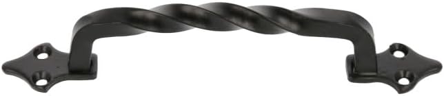 Amig Door Handles - Model 1002 - Steel - 182mm - Without Plate - Screws Included - Furniture Handles - Black Finish