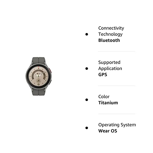 Samsung Capa de titânio para Galaxy Watch 5 PRO [2022] (45 mm) - (titânio)