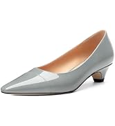 Zasudxie Women's Patent Leather Pointed Toe Slingback Heels - Stiletto Pumps For Office, Wedding, Party